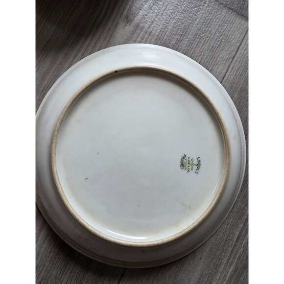 Set Of 4 Limoges France L.R.L. & Co. 7.5" White Porcelain Bowls With Gold Rim - Picture 3 of 6